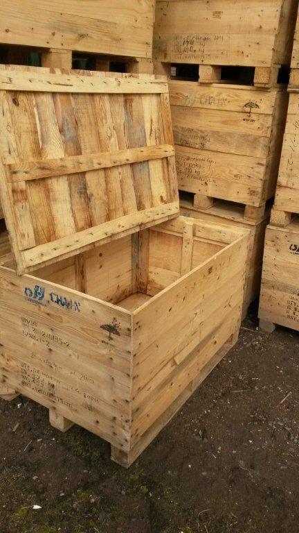 Gebruikte houten kisten 80x120x75cm Pallet